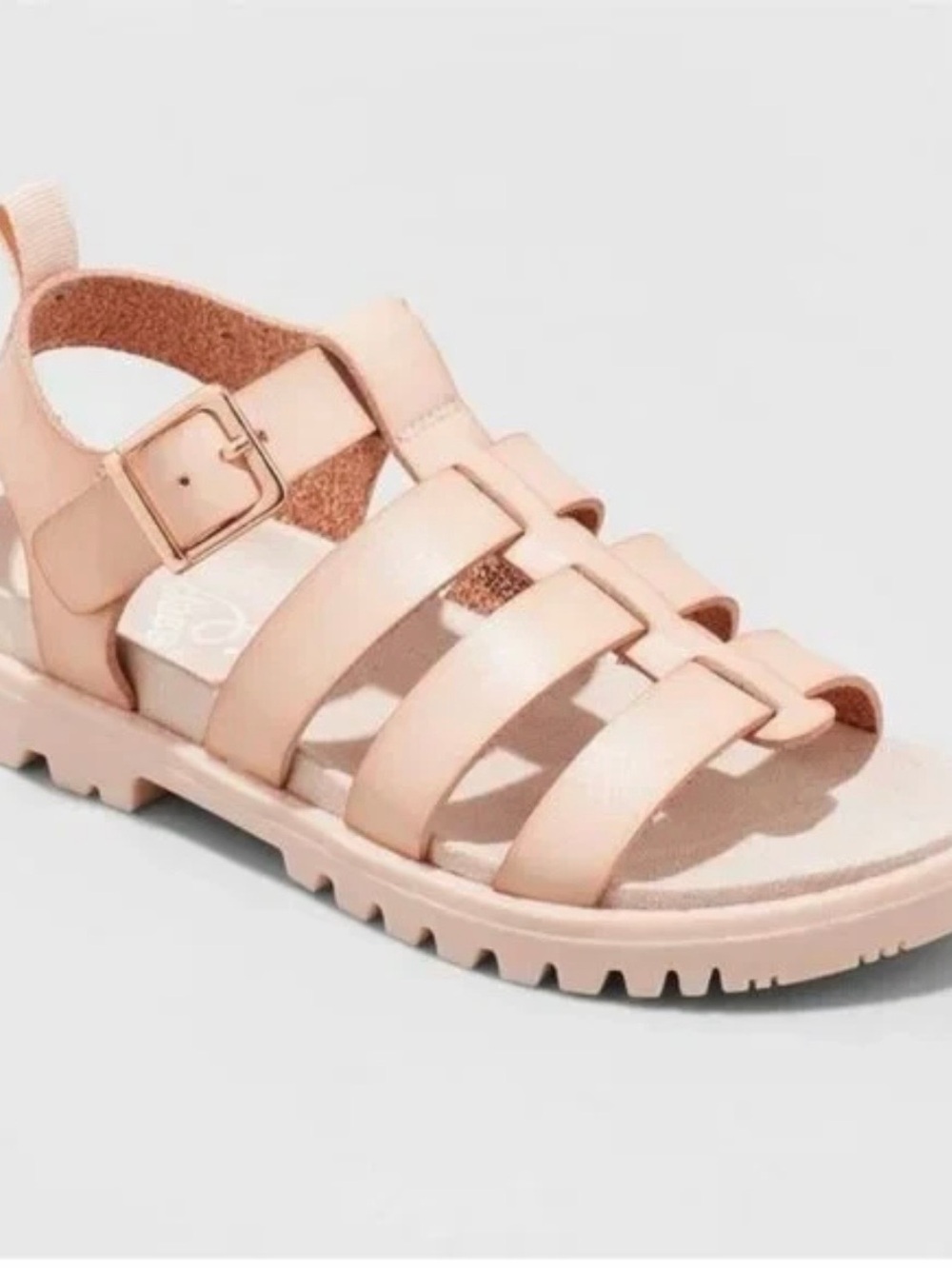 Girls' Farren Footbed Sandals-Blush-Art Class